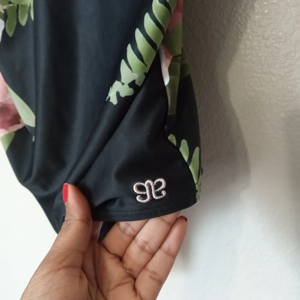 Albion The Maria One Piece Carolina Black Floral Mesh Swimsuit